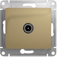 Розетка TV Проходная без рамки Systeme Electric Glossa 1-м. титан картинка